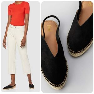 FIND. Slingback Leather Espadrille Slip On Sandals Black | US 8.5 / EU 39 | NWOB